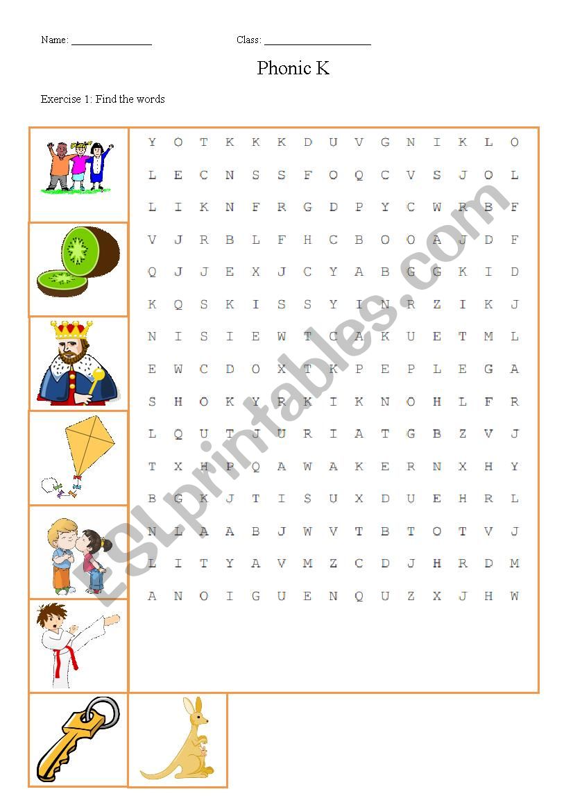 Letter K worksheet worksheet