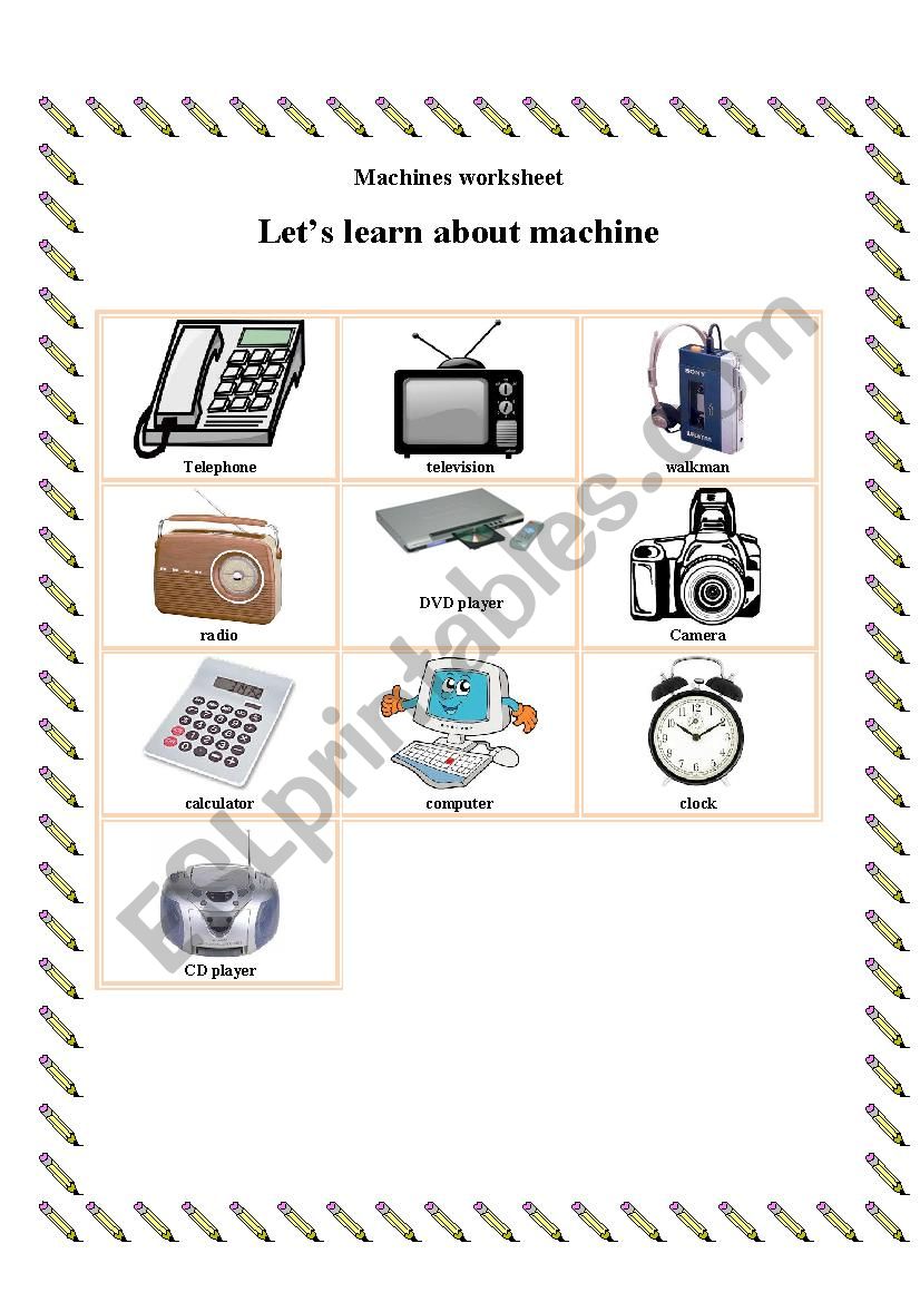 machines worksheet worksheet