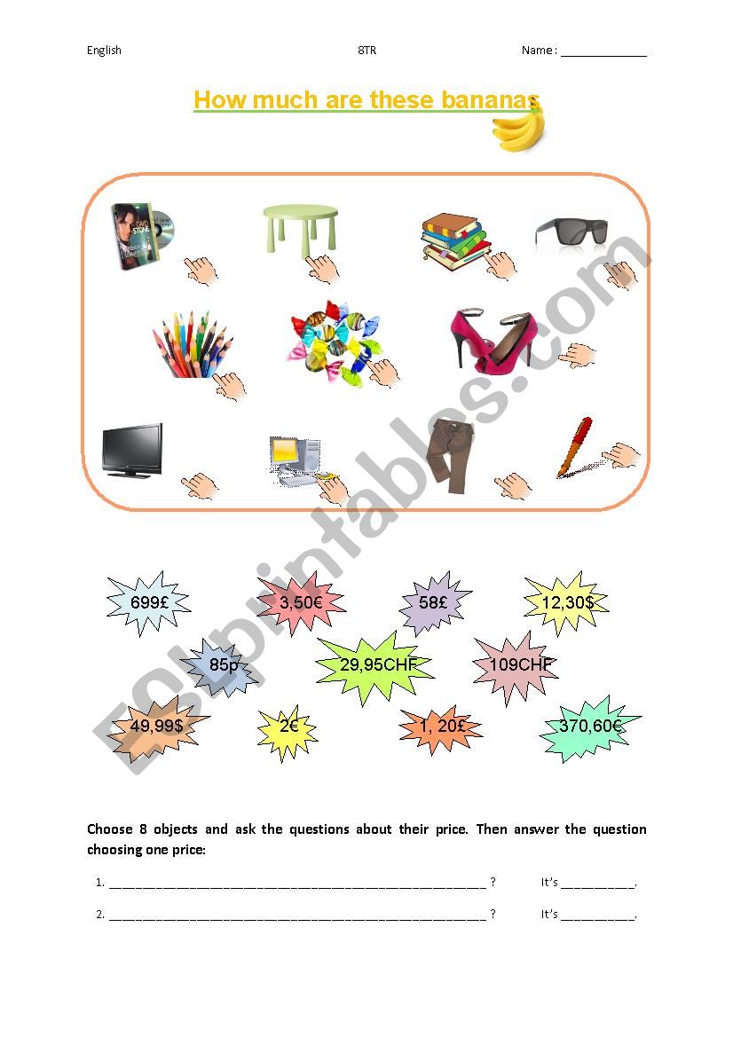 How much + Demonstratives worksheet