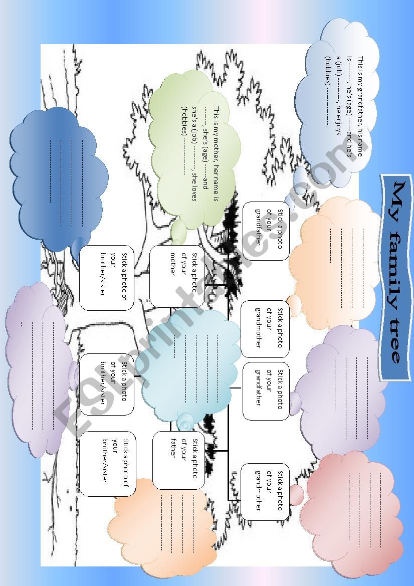 family tree part 2 worksheet