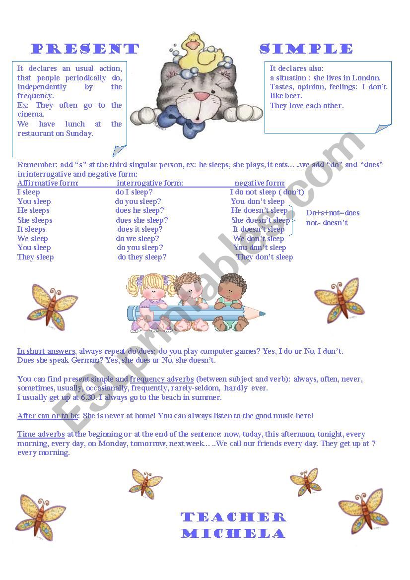 Present simple worksheet
