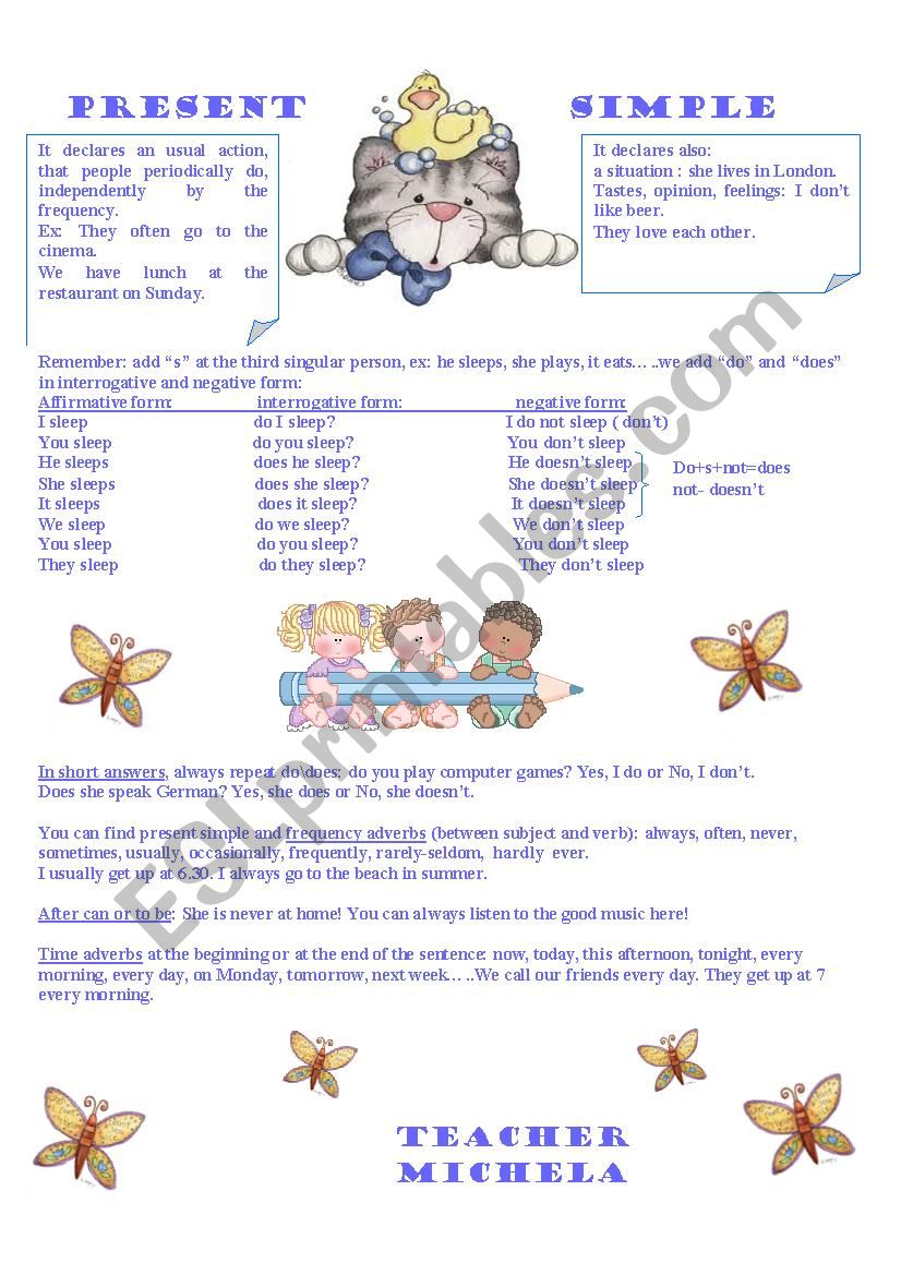 Present simple worksheet