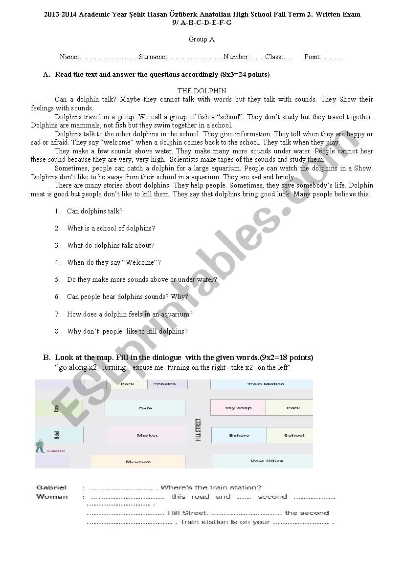 A1 reading comprehension and grammar -simple presnet& present continius