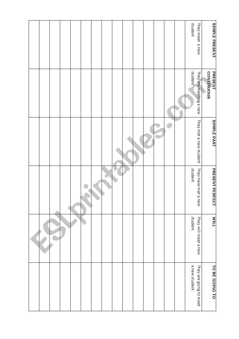 all verb tenses exercise worksheet