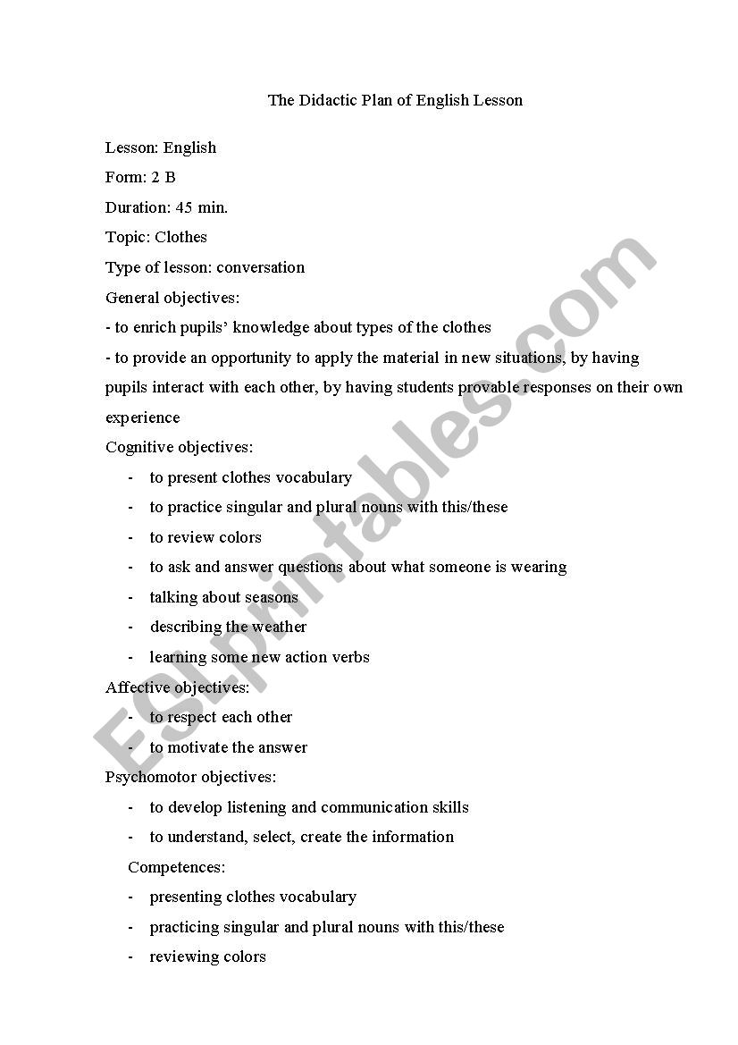 lesson plan worksheet