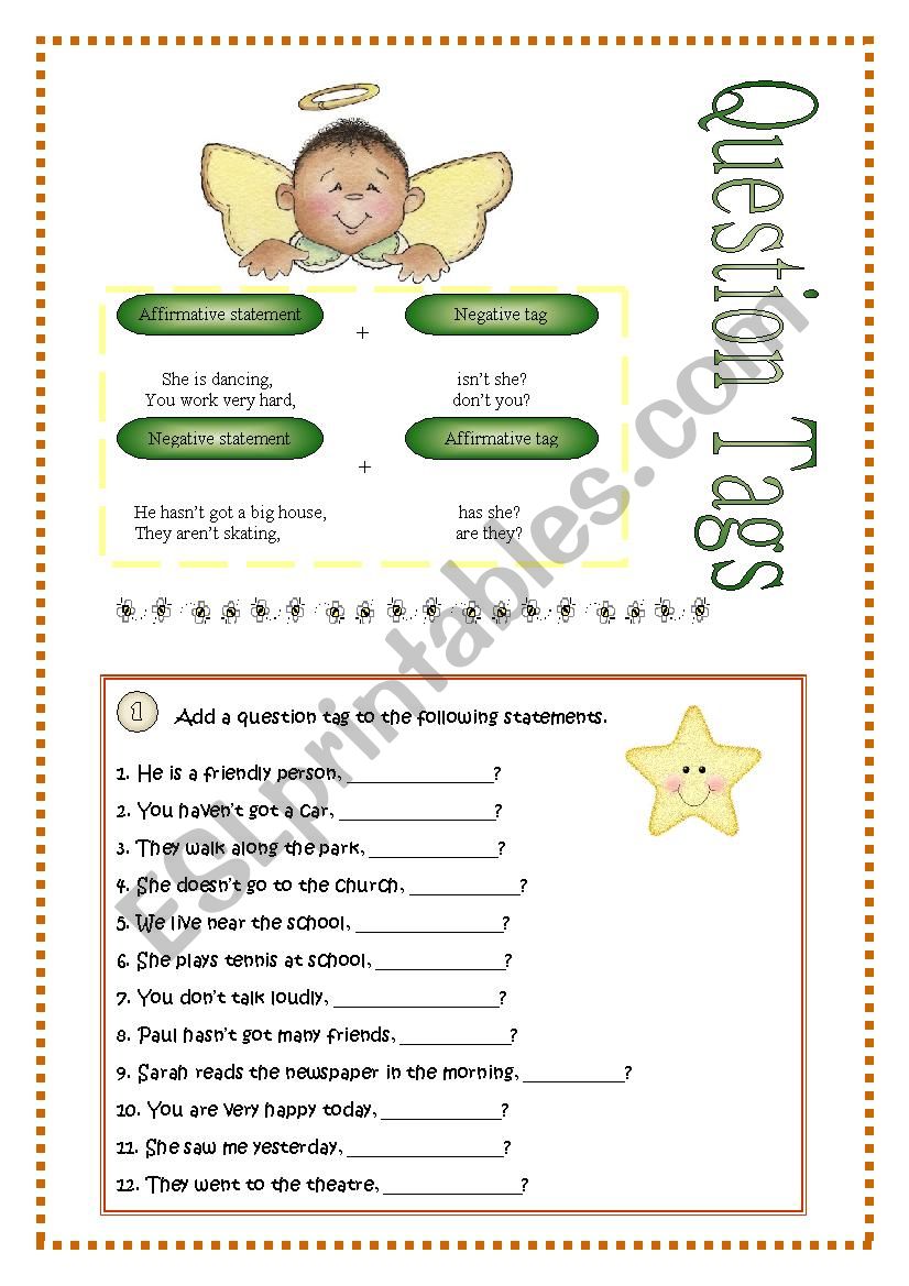 Question tags worksheet