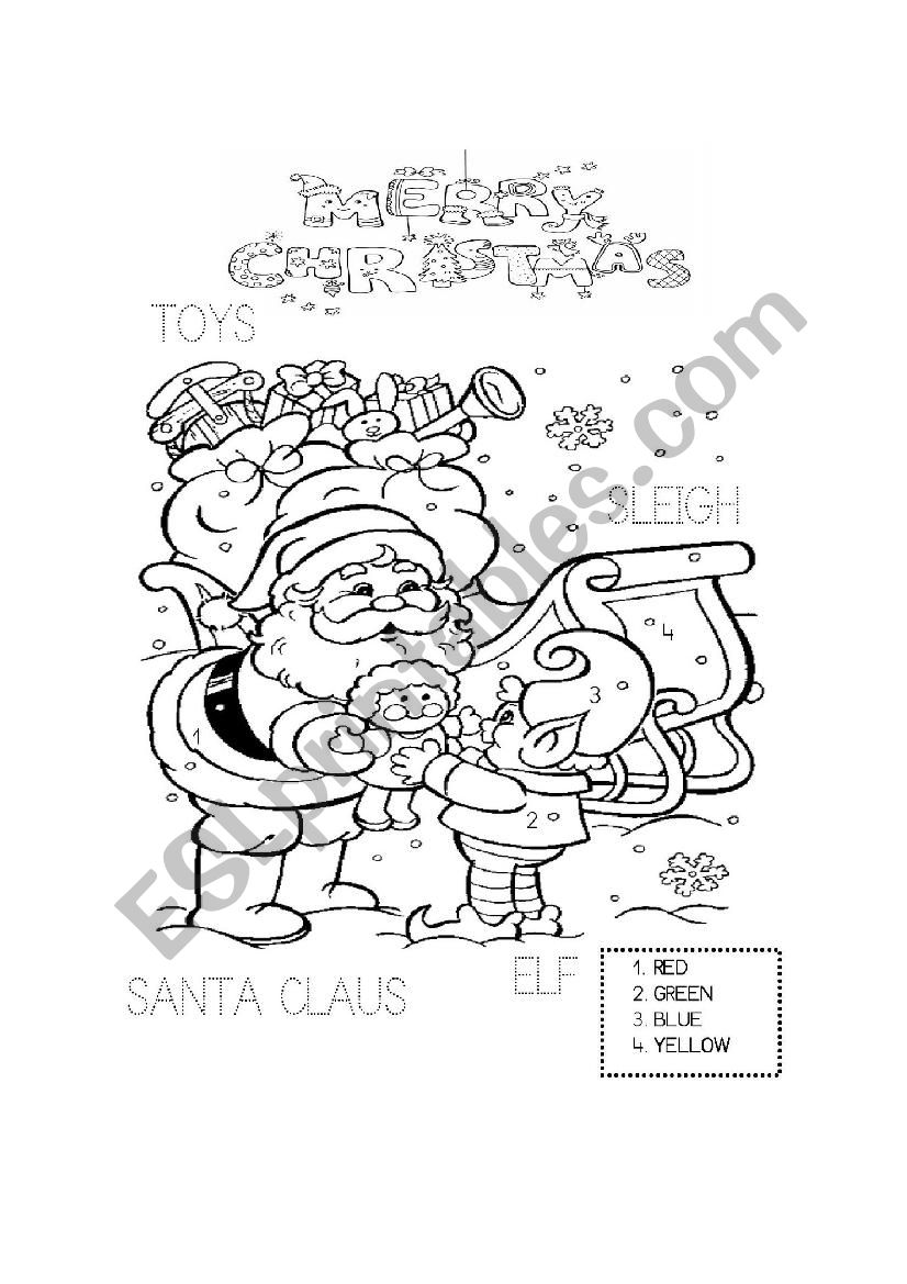 Merry Christmas worksheet