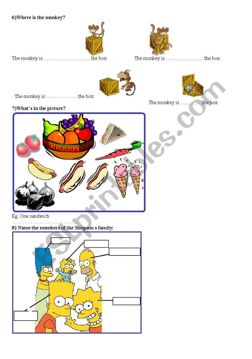 2nd grade test part 2/2 worksheet