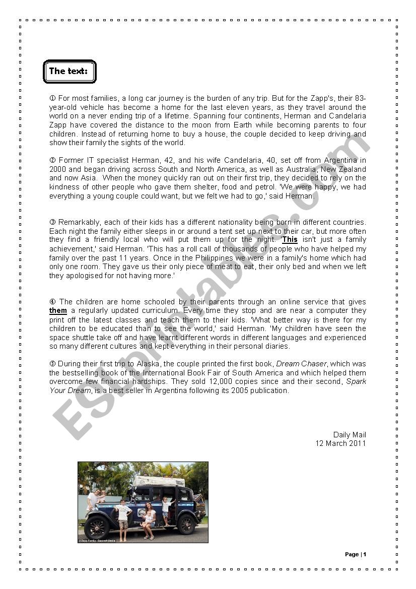 full term test nÂ°1 (Sfax unified Test for Arts students)