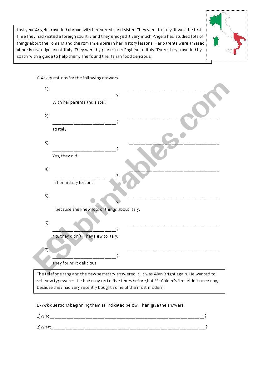 Interrogatives II worksheet