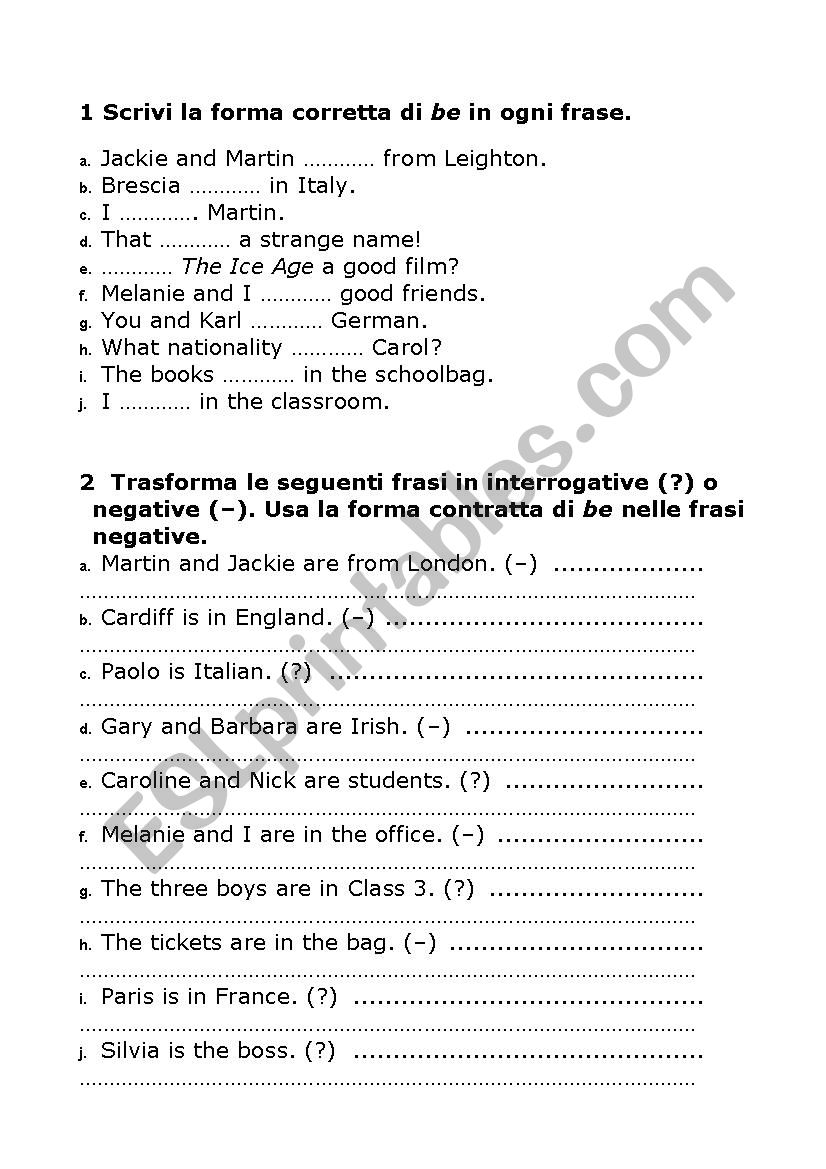 grammar exercises worksheet