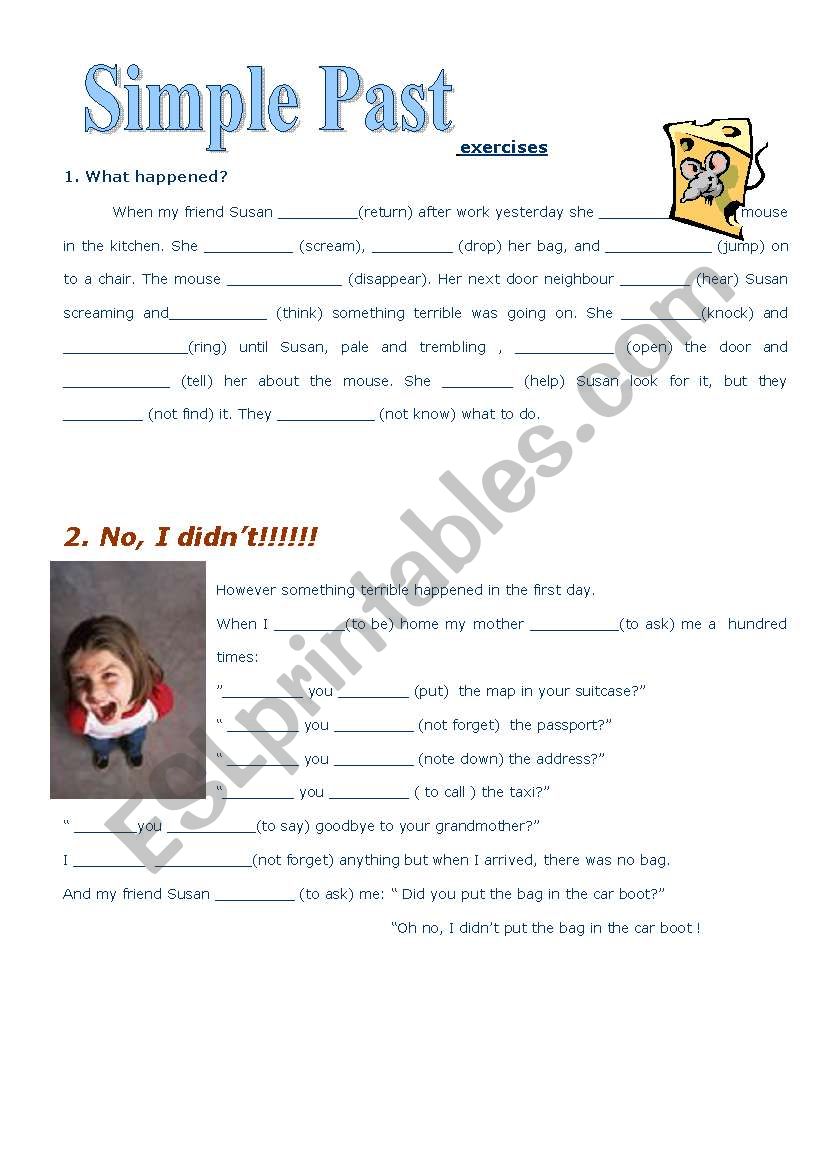 simple past exercises worksheet