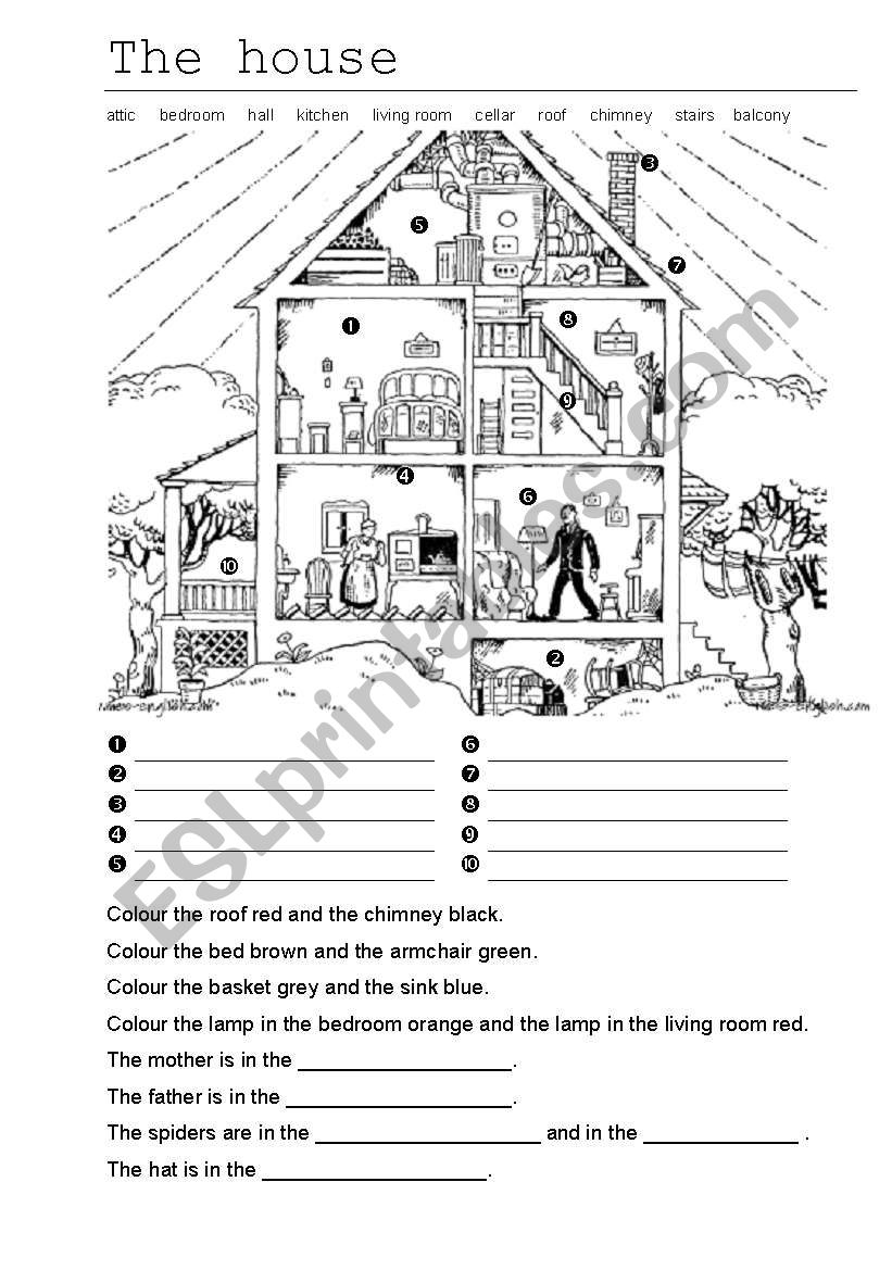 The house worksheet