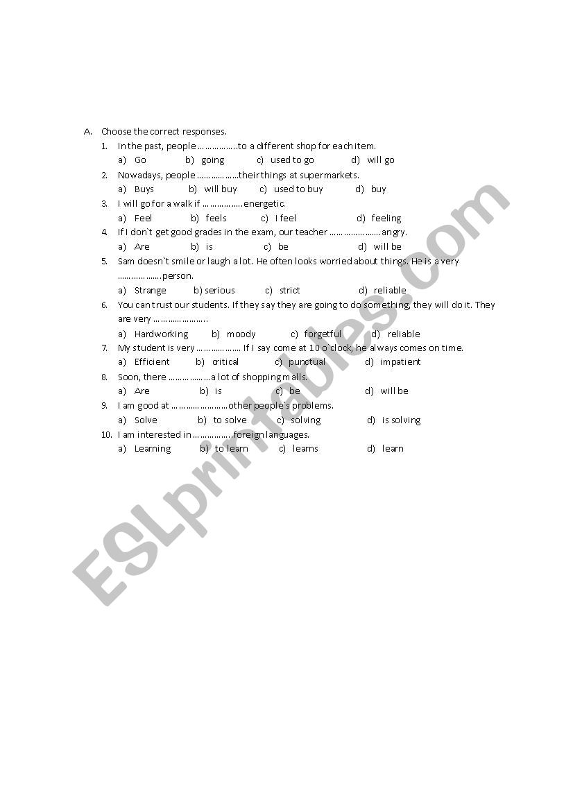 quiz worksheet