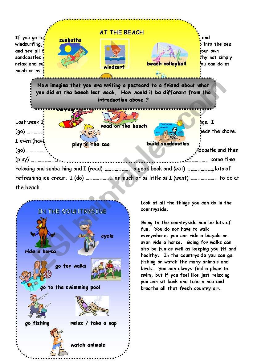 Simple Past Tense — Miss Sunshine's Summer Holiday: Stretch (Year 2)