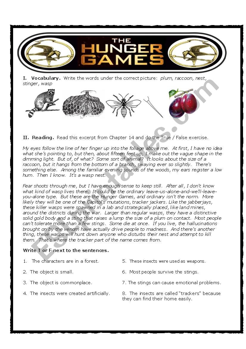 Hunger Games True False Reader