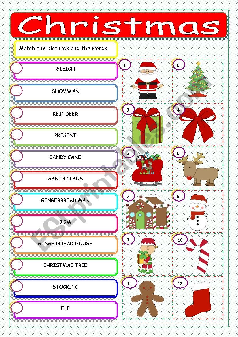 Christmas worksheet