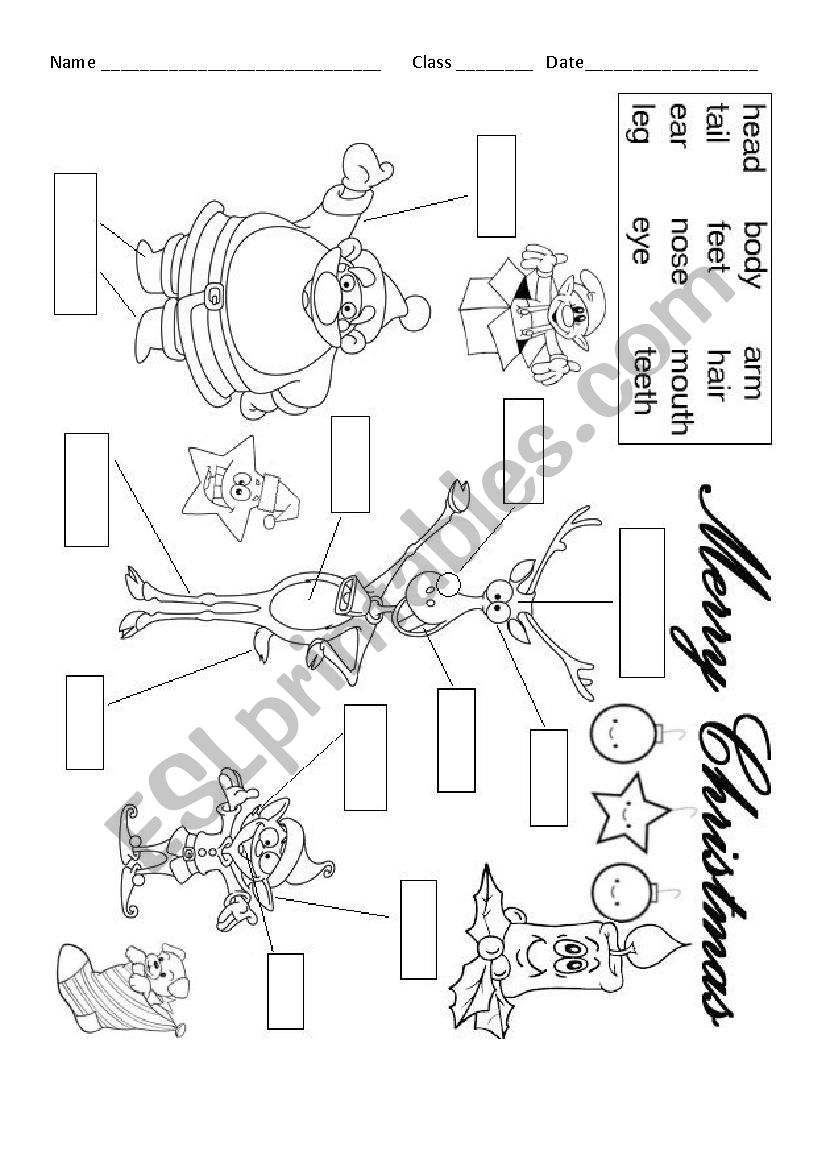 Chistmas worksheet