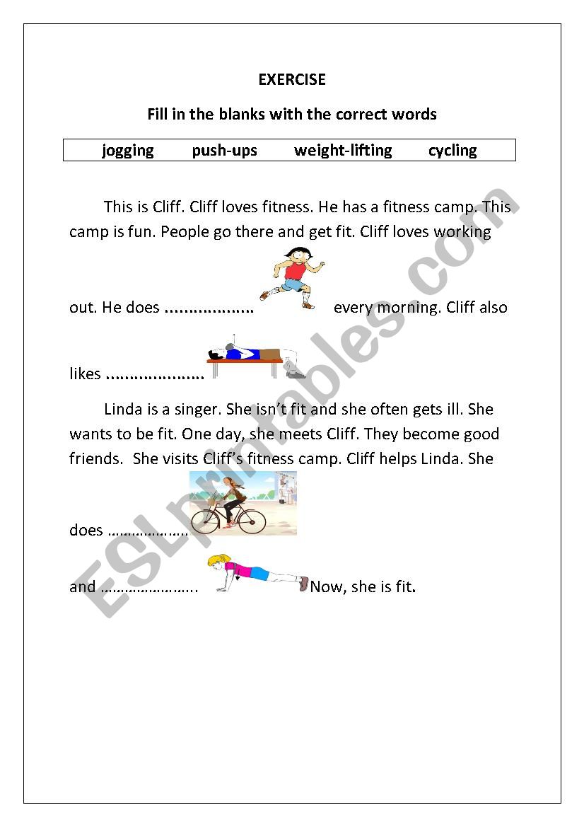 Fitness  worksheet