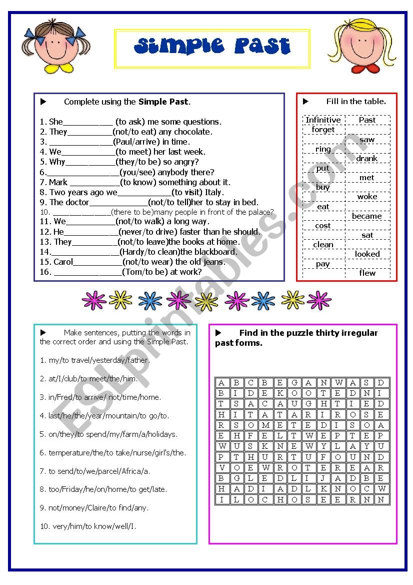 Simple Past worksheet