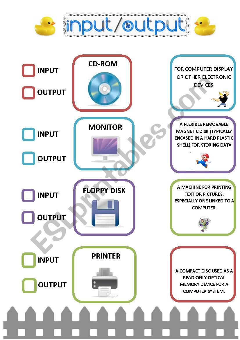 input-output worksheet