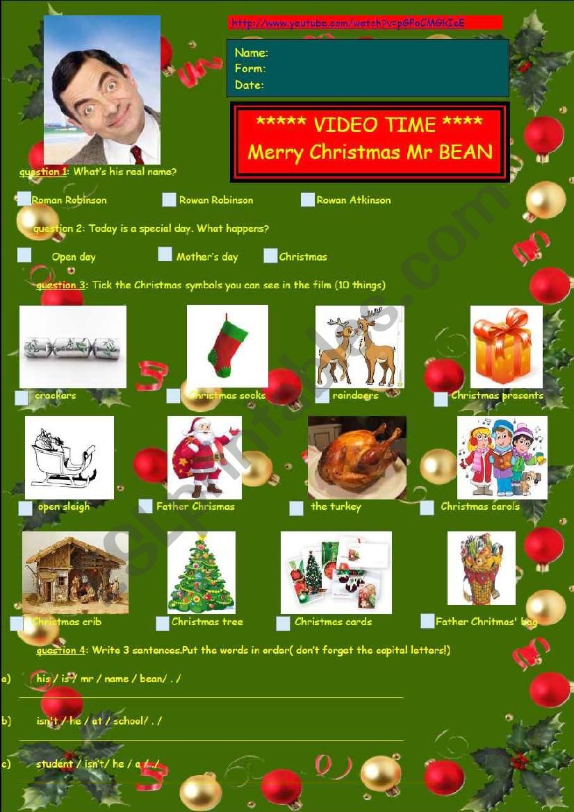  _ _ _  _ _ _ video time _ _ _  _ _ _ -*- MERRY CHRISTMAS MR BEAN -*-*                    with .  .  .  . YOU TUBE LINK  .  .  .  and .  .   .   .    KEYS