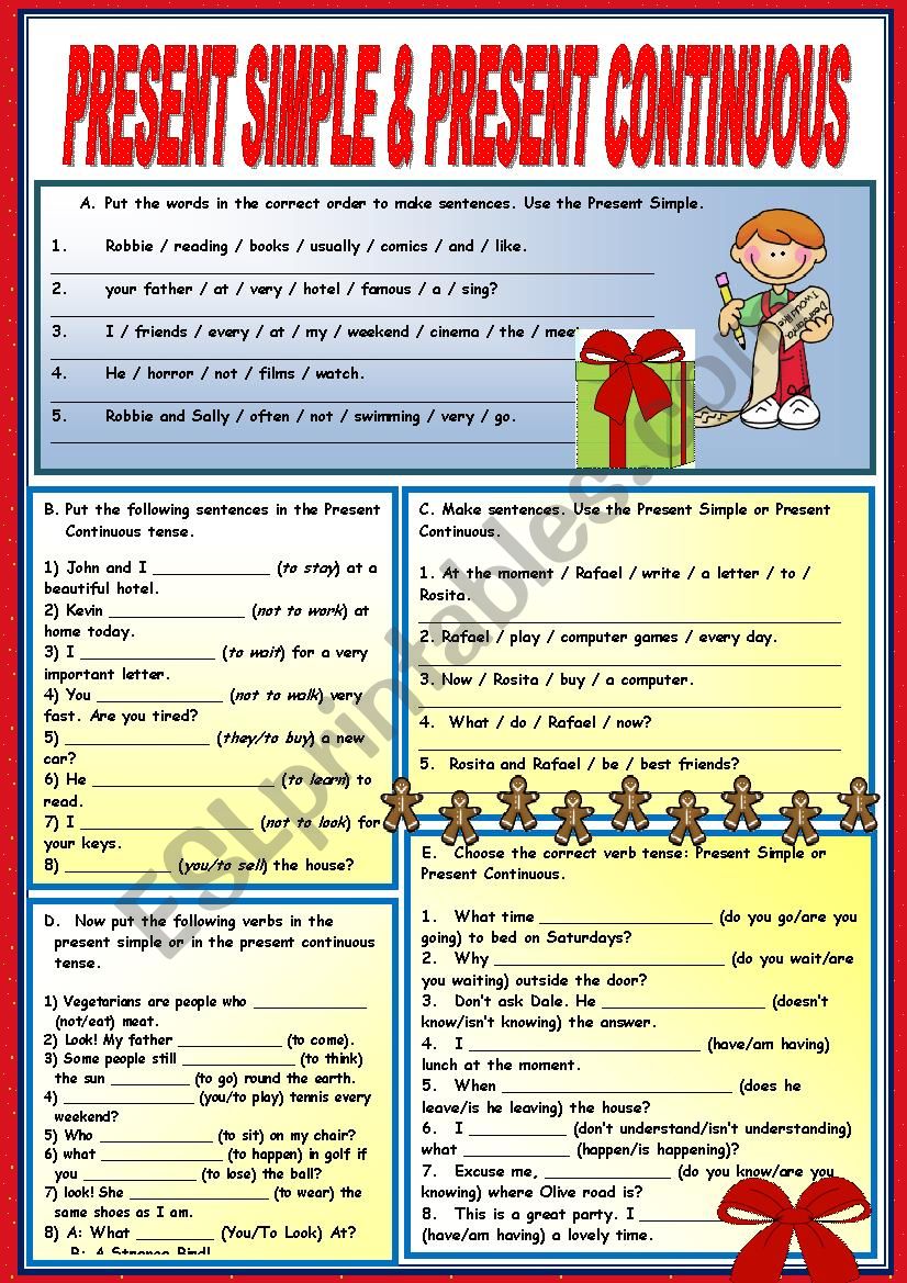 Present simple vs present continuous