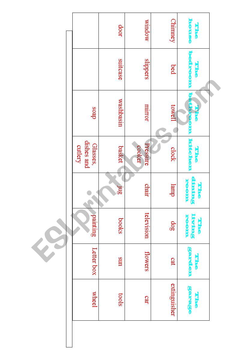 The house worksheet