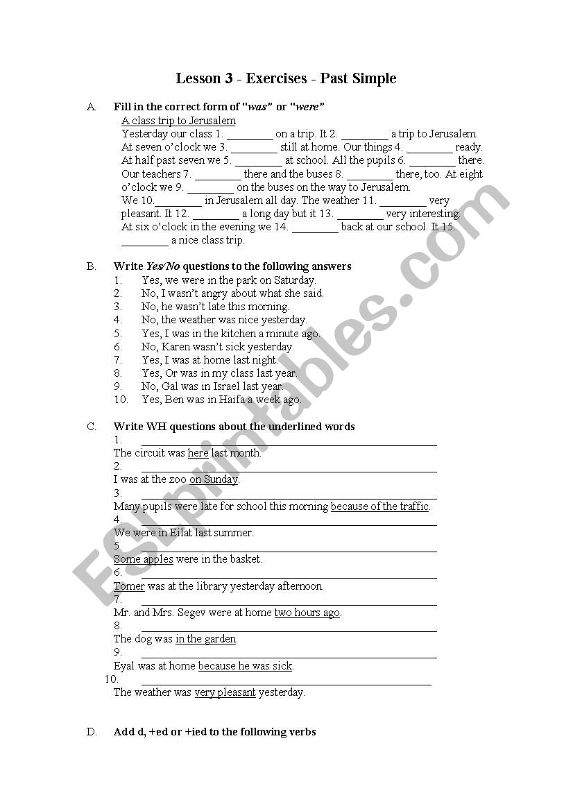 present simple worksheet