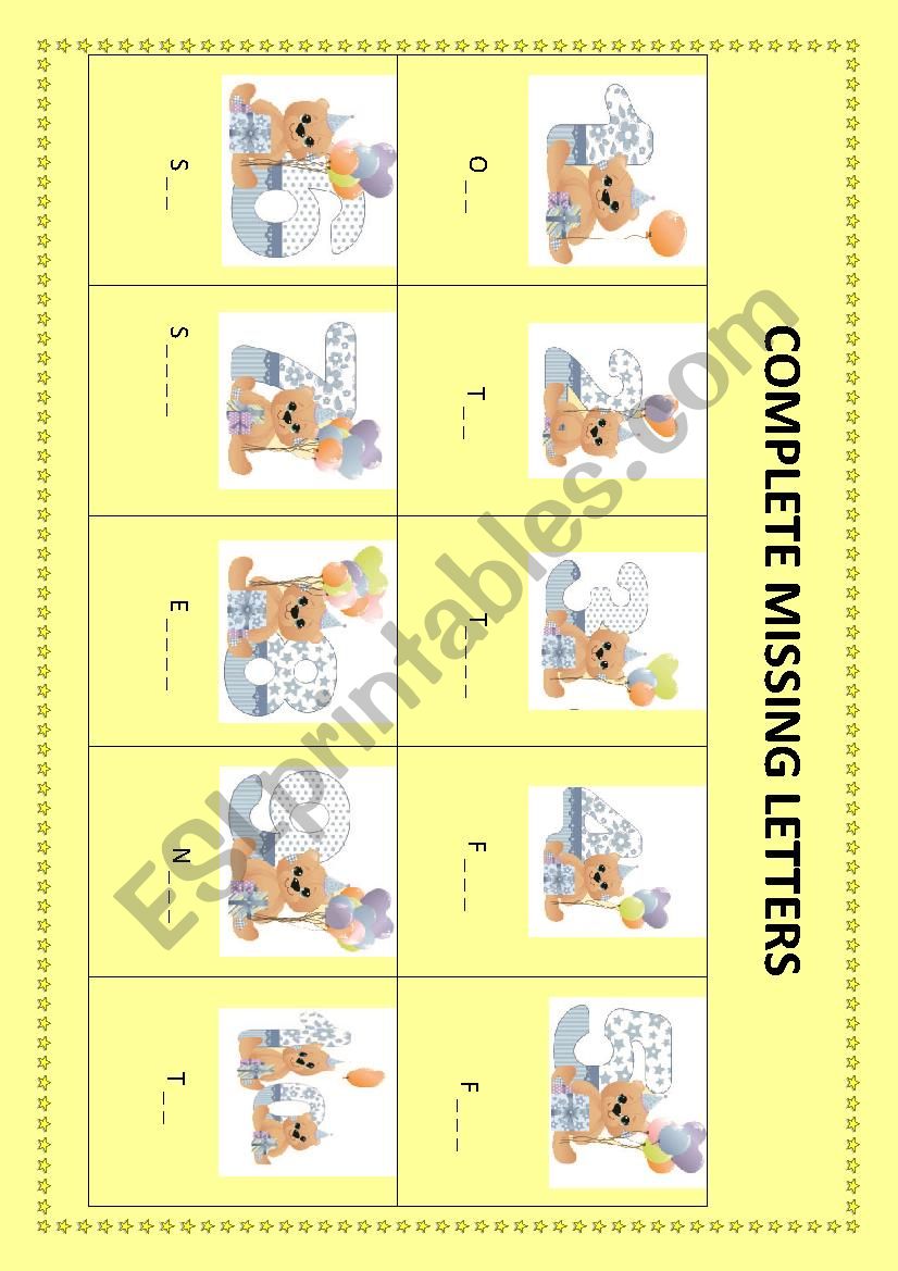 1-10 numbers worksheet worksheet