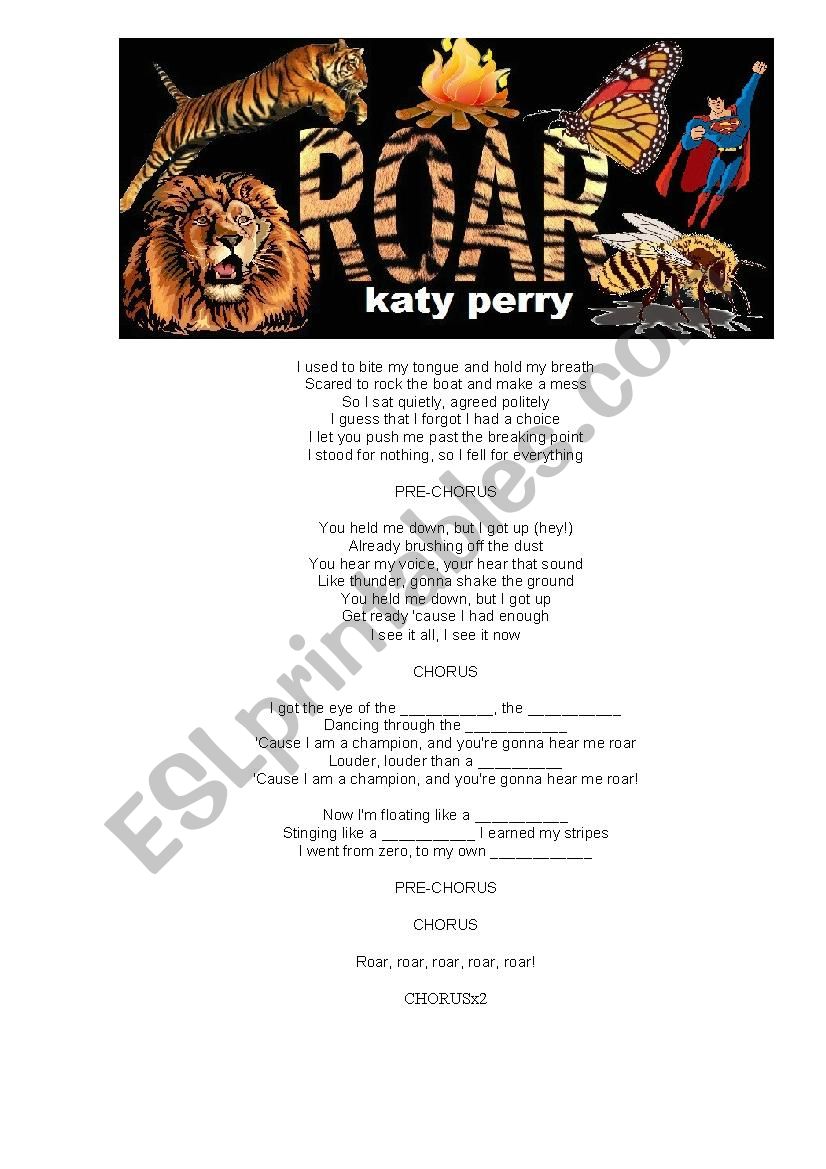 ANIMALS - ROAR by KATY PERRY (Listening)