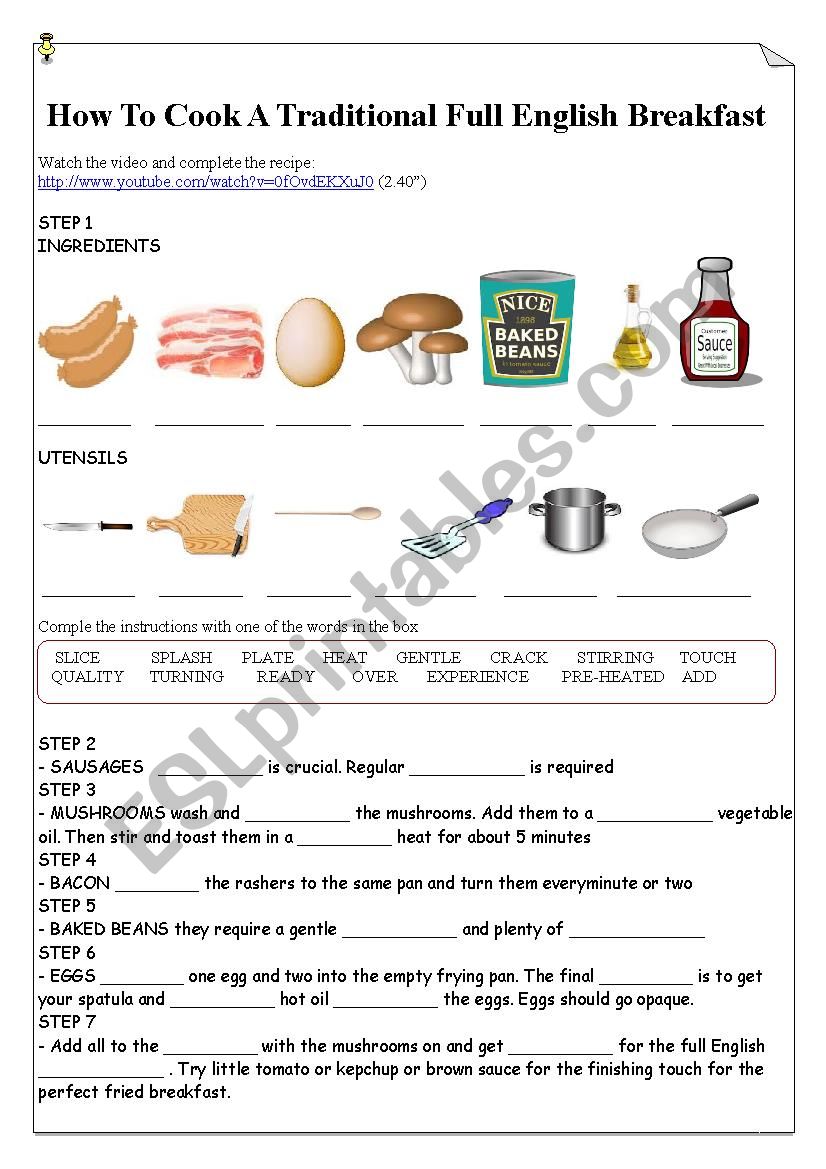 Фулл на английском. Full English Breakfast Worksheet. Завтрак на английском языке. English traditions the Full English Breakfast. Breakfast Vocabulary for Kids.