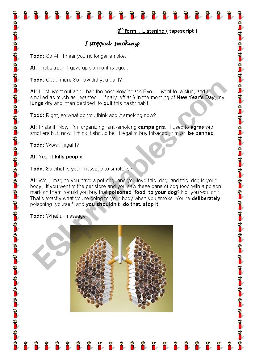 Mid term test 2 9th form worksheet