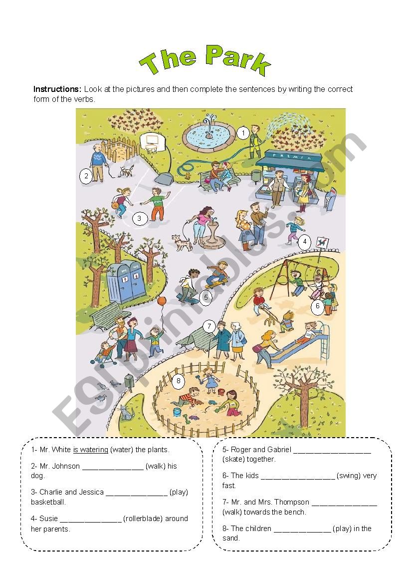 The Park worksheet