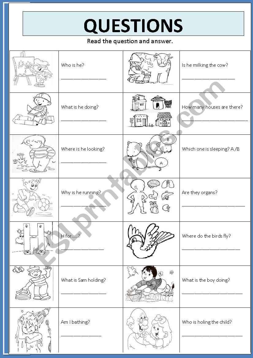 QUESTIONS worksheet