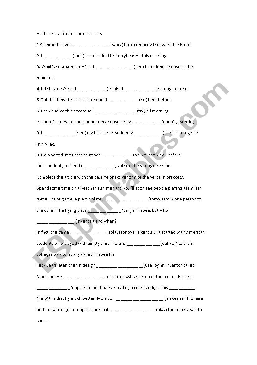 B1 grammar worksheet