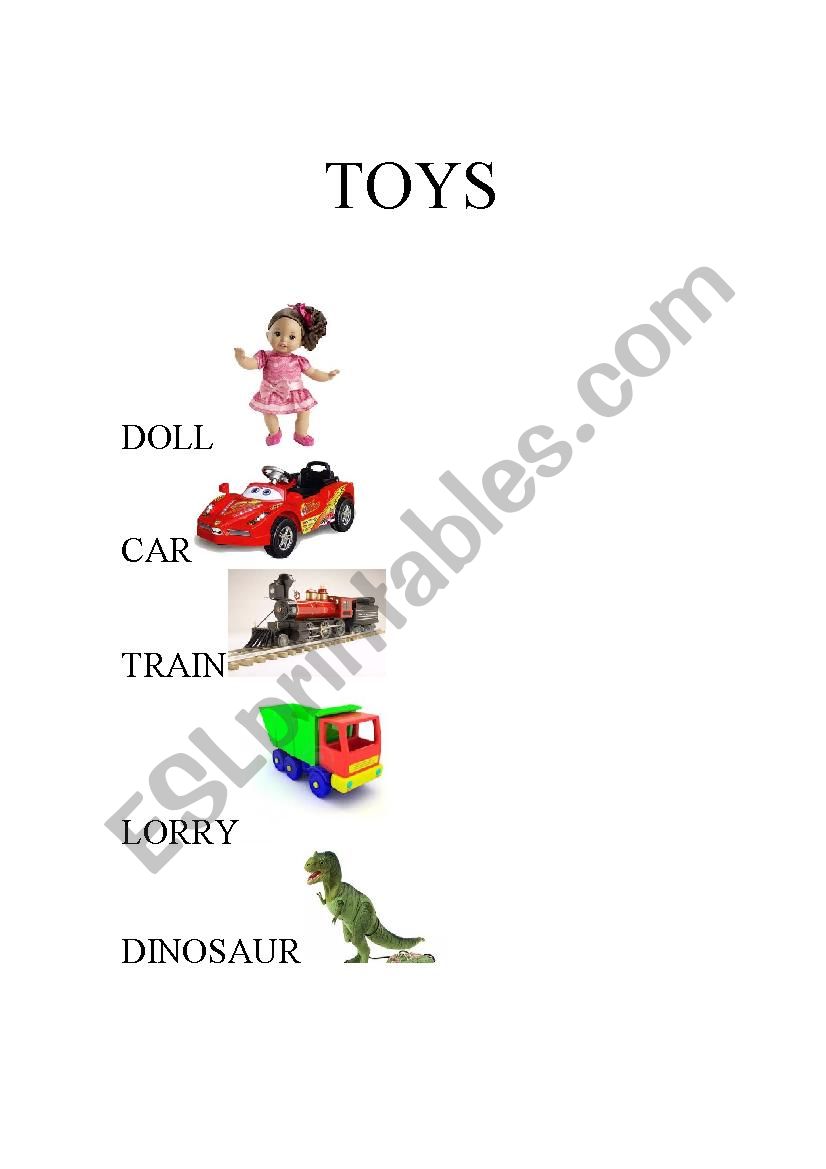 TOYS - revision worksheet