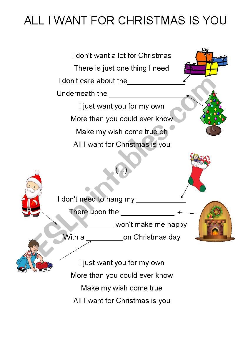 all I want for Christmas is you (easy, for kids)