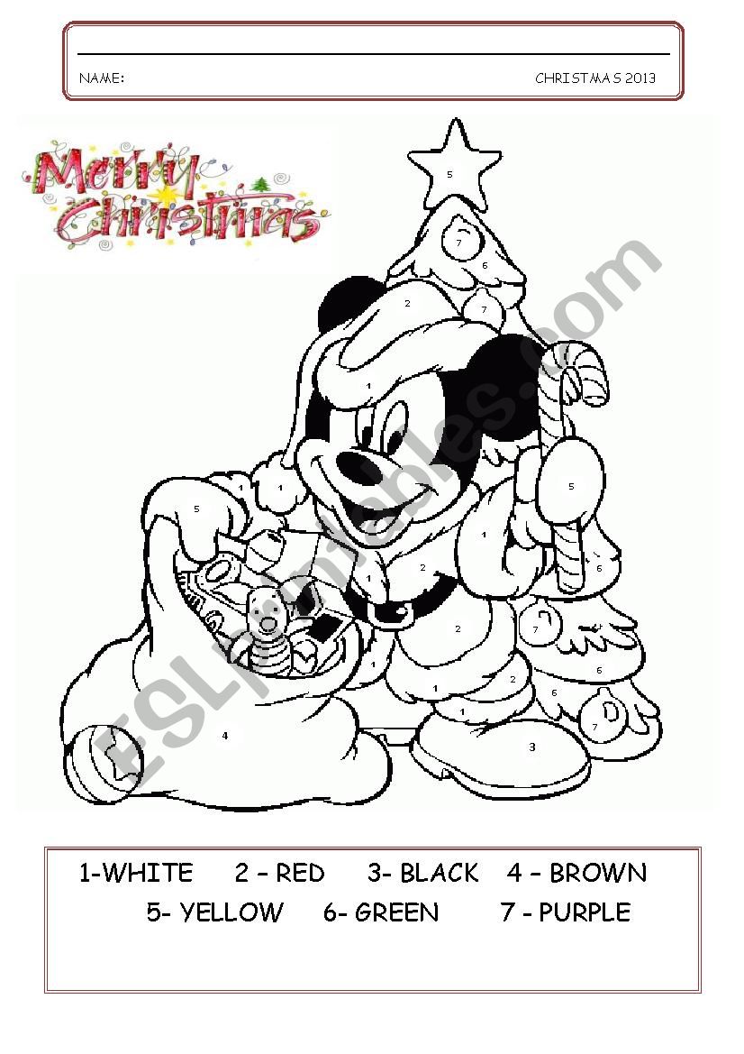 MERRY CHRISTMAS EVERYONE worksheet