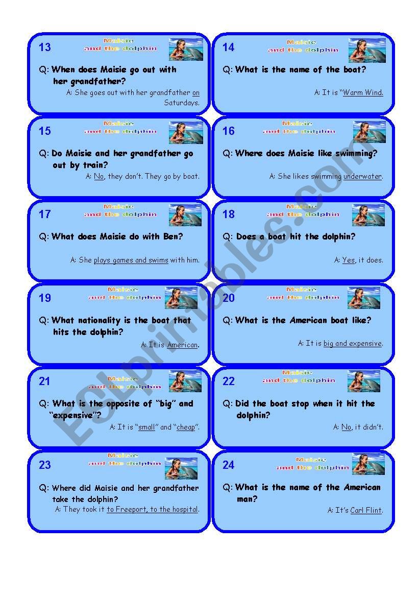 Extensive reading Maisie and the Dolphin  set 2 