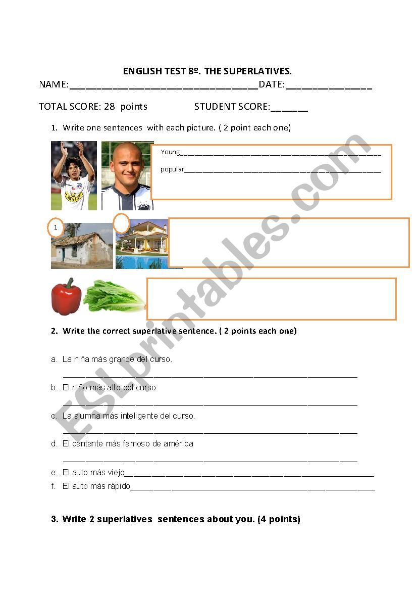 superlatives worksheet