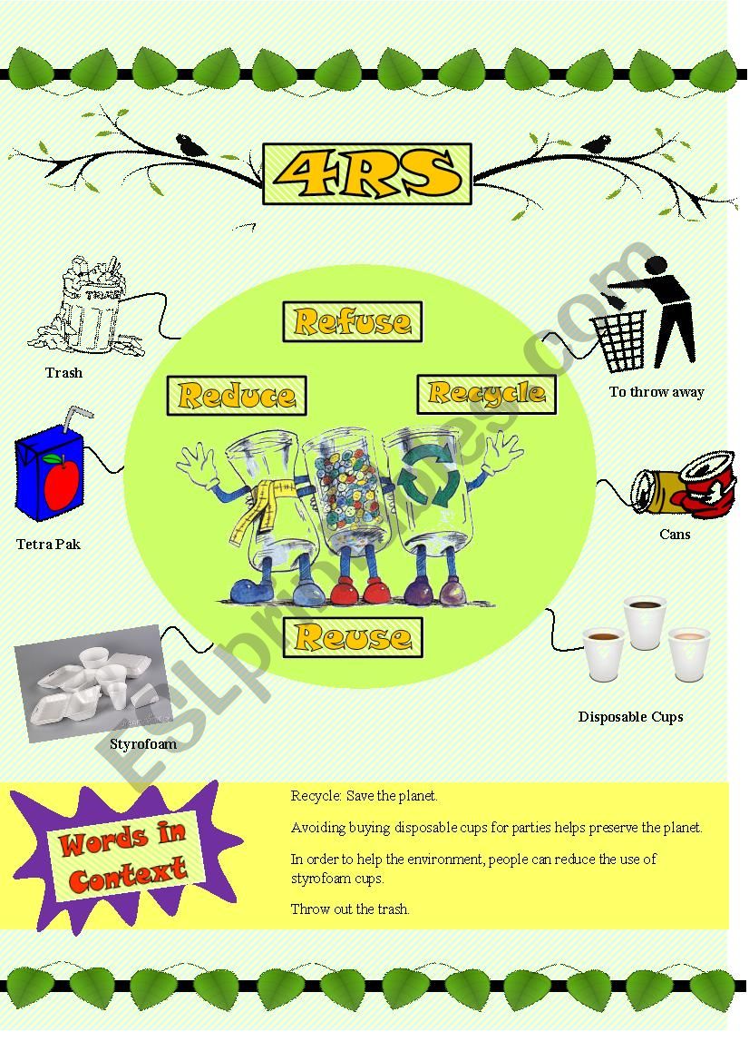 4Rs worksheet