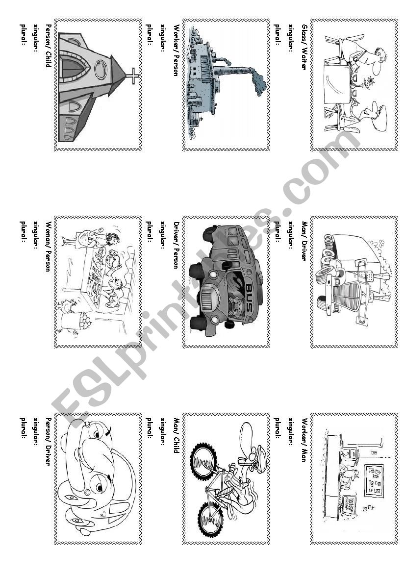 singular/plural nouns worksheet