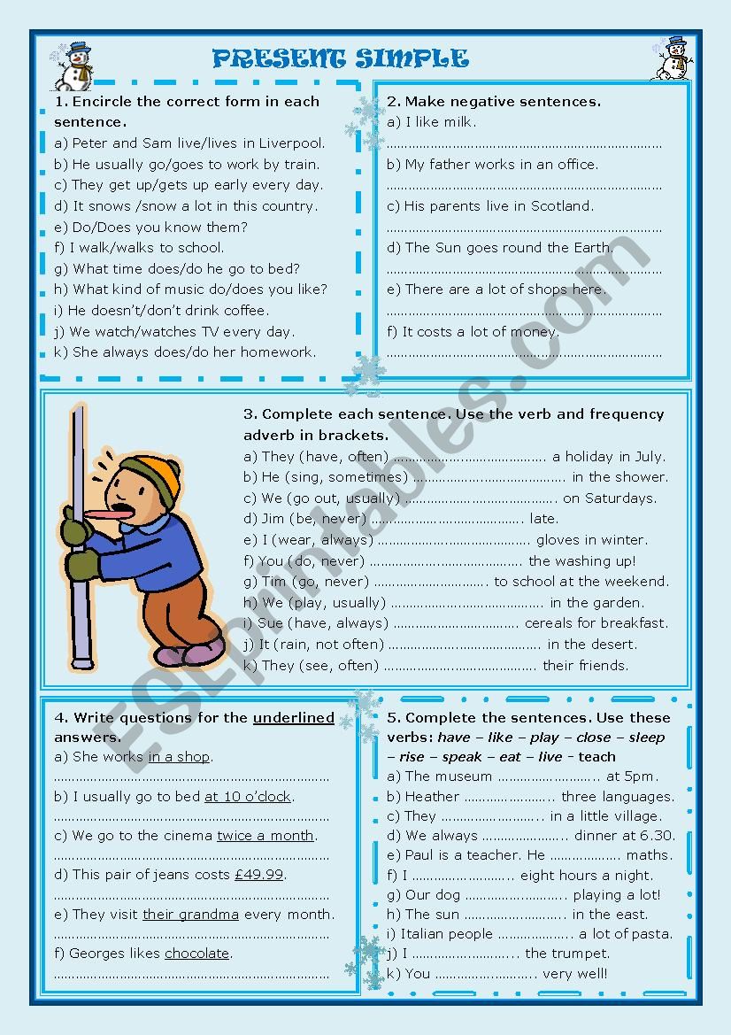 Present Simple worksheet