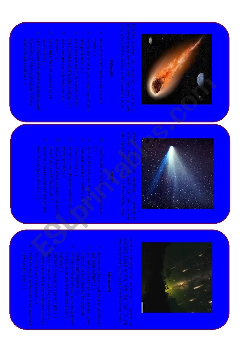 Outer Space part 1 (1/2) worksheet