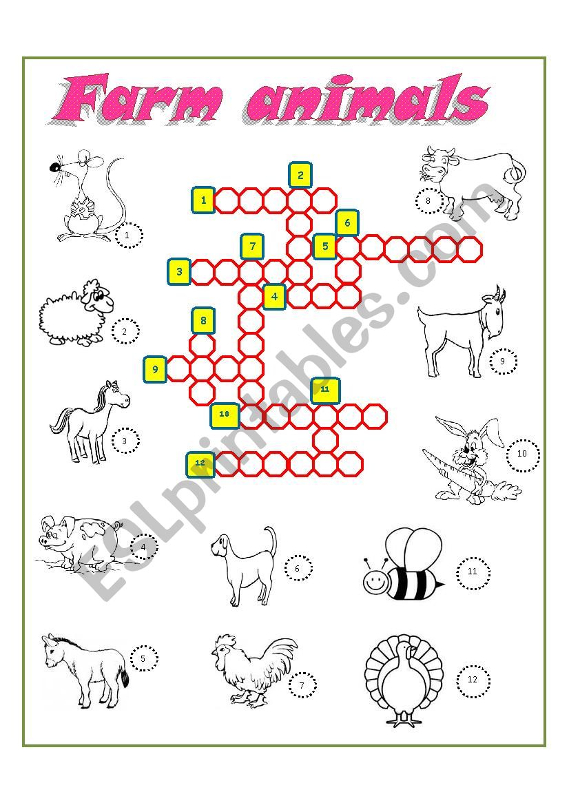 FARM ANIMALS worksheet