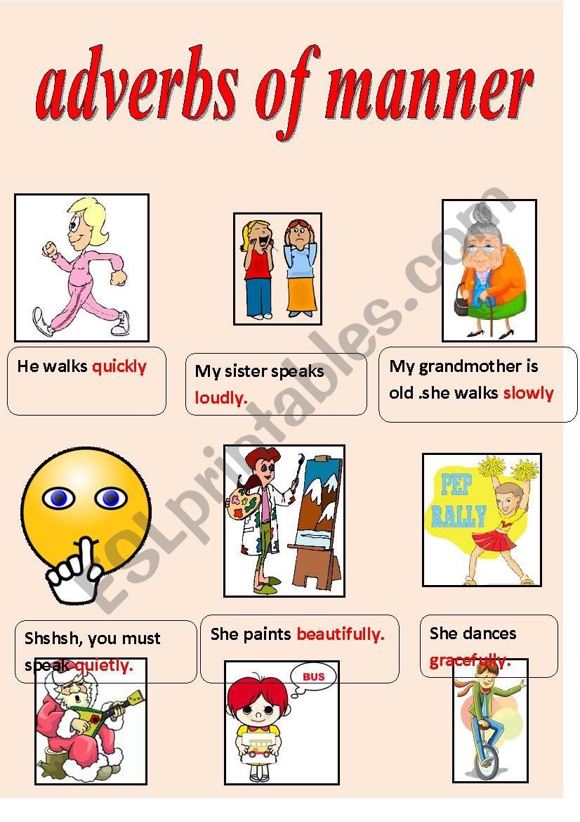 adverbs of manner worksheet