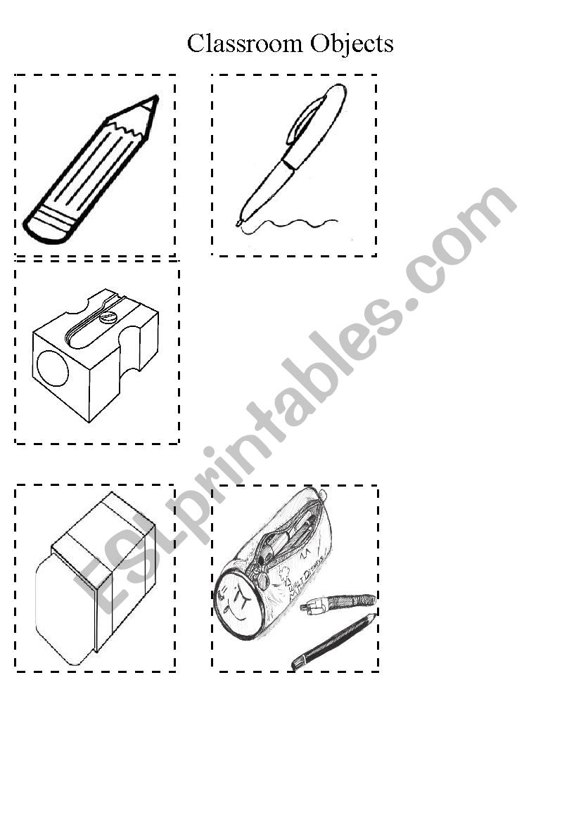 Classroom Objects worksheet