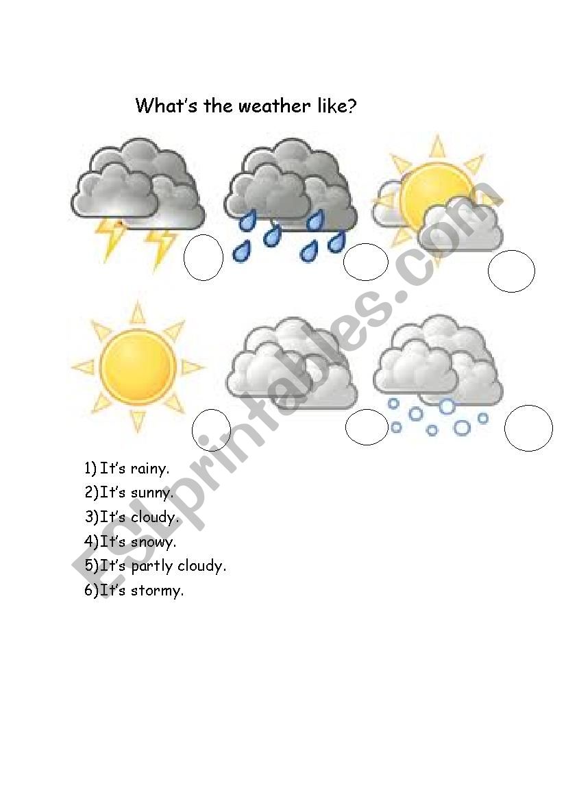 weather conditions worksheet