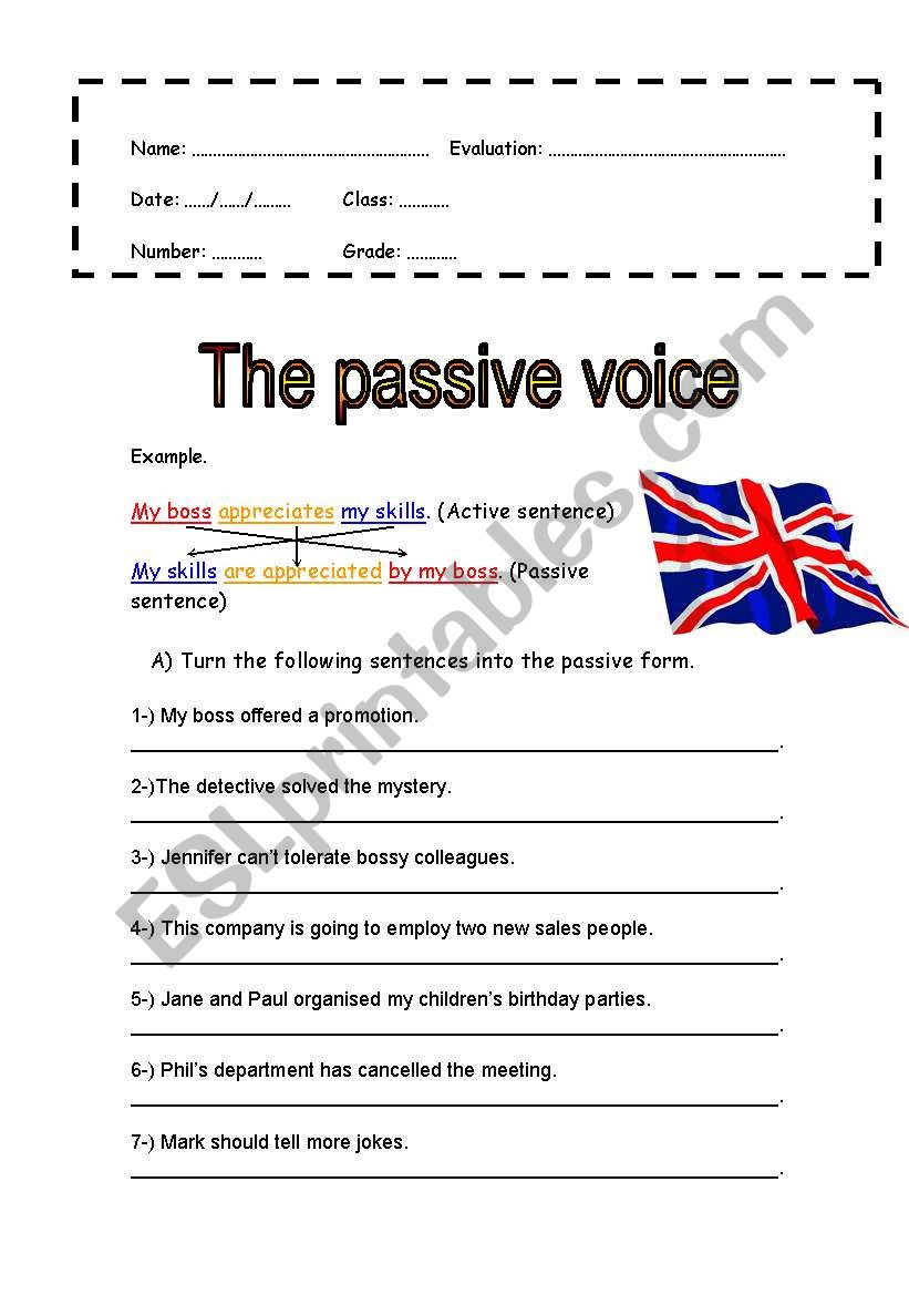 The Passive Voice worksheet